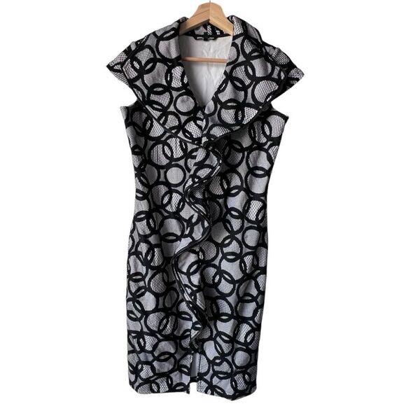 Samuel Dong Dress midi mini black white luxu Zipper elegant formal midi XS - Picture 2 of 16